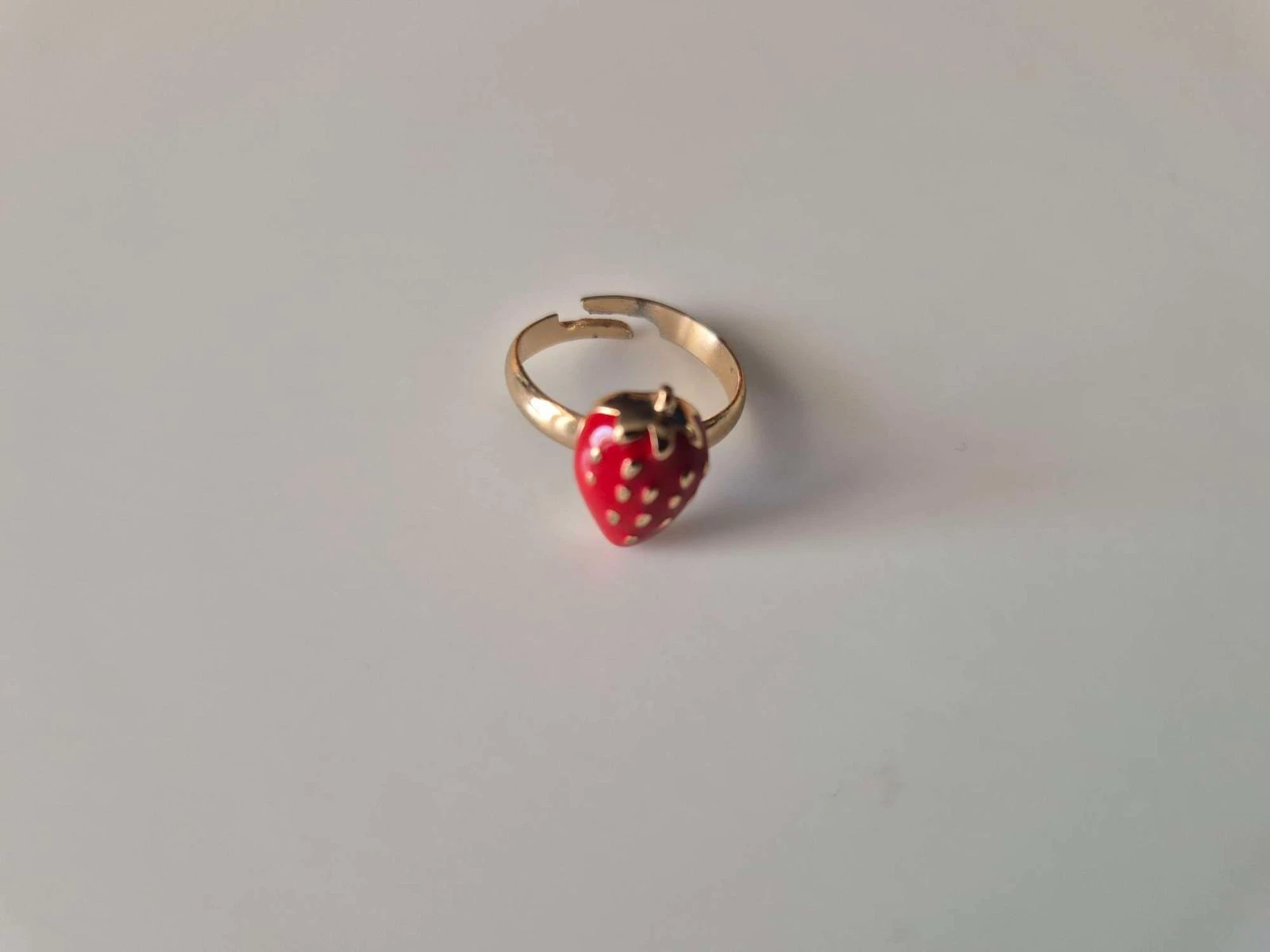 Super zachte gouden aardbei aanpasbare ring – photo 3
